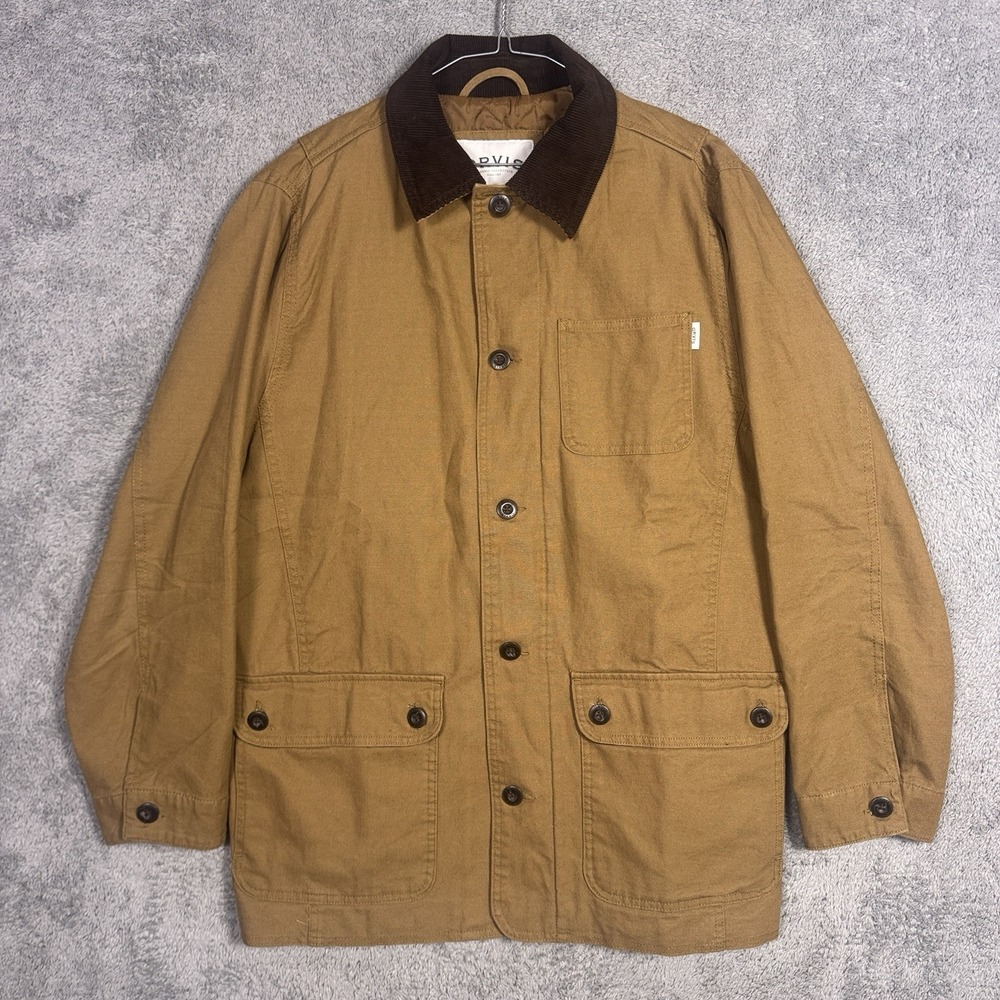 Orvis Jacket Mens M Chore Barn Corduroy Collar Utility Coat Quilted Cargo Field